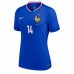 Camiseta Francia Adrien Rabiot #14 Primera Equipación para mujer Eurocopa 2024 manga corta